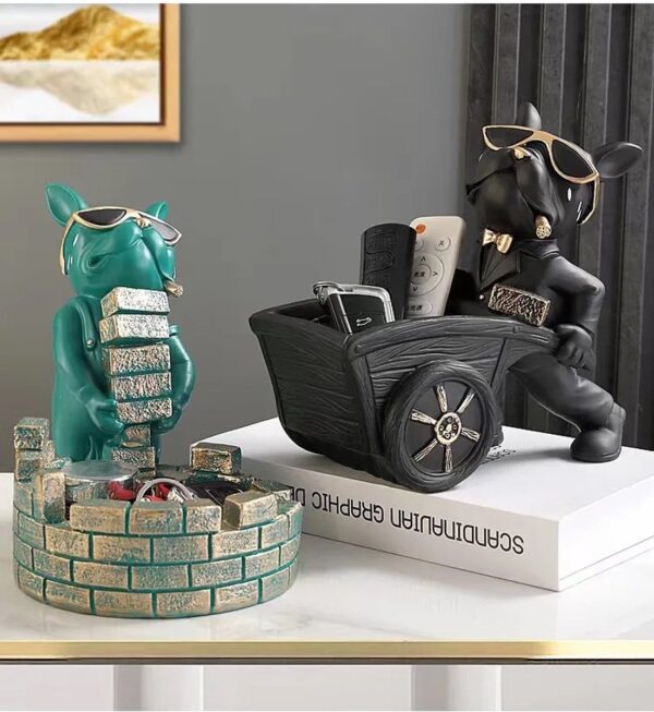 Franse Bulldog Beeld – Sleutelbakje - Resin - Afbeelding 2