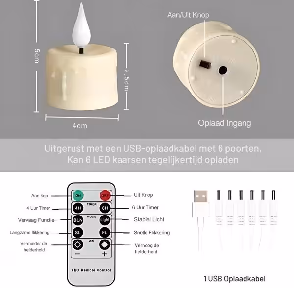 Oplaadbare LED Kaarsen