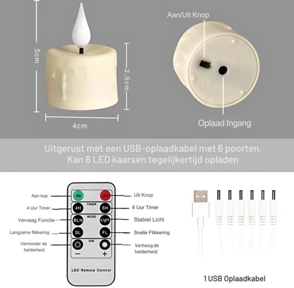 Oplaadbare LED Kaarsen